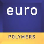 blue and yellow logo for europolymers
